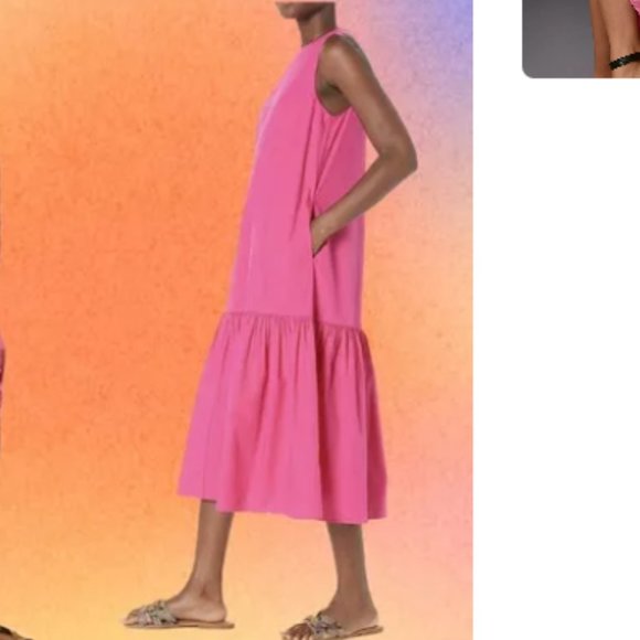 Brand New Maeve Pink Sleeveless Flounce Dress - Picture 4 of 8